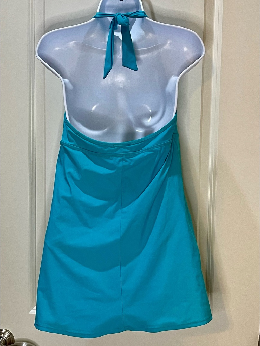 SPANX Love Your Assets Turquoise Halter Swimsuit One Piece L - Picture 6 of 11